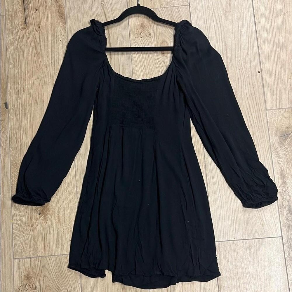 Aritzia Wilfred Black Long Lightweight Sleeve Dress - Picture 6 of 8